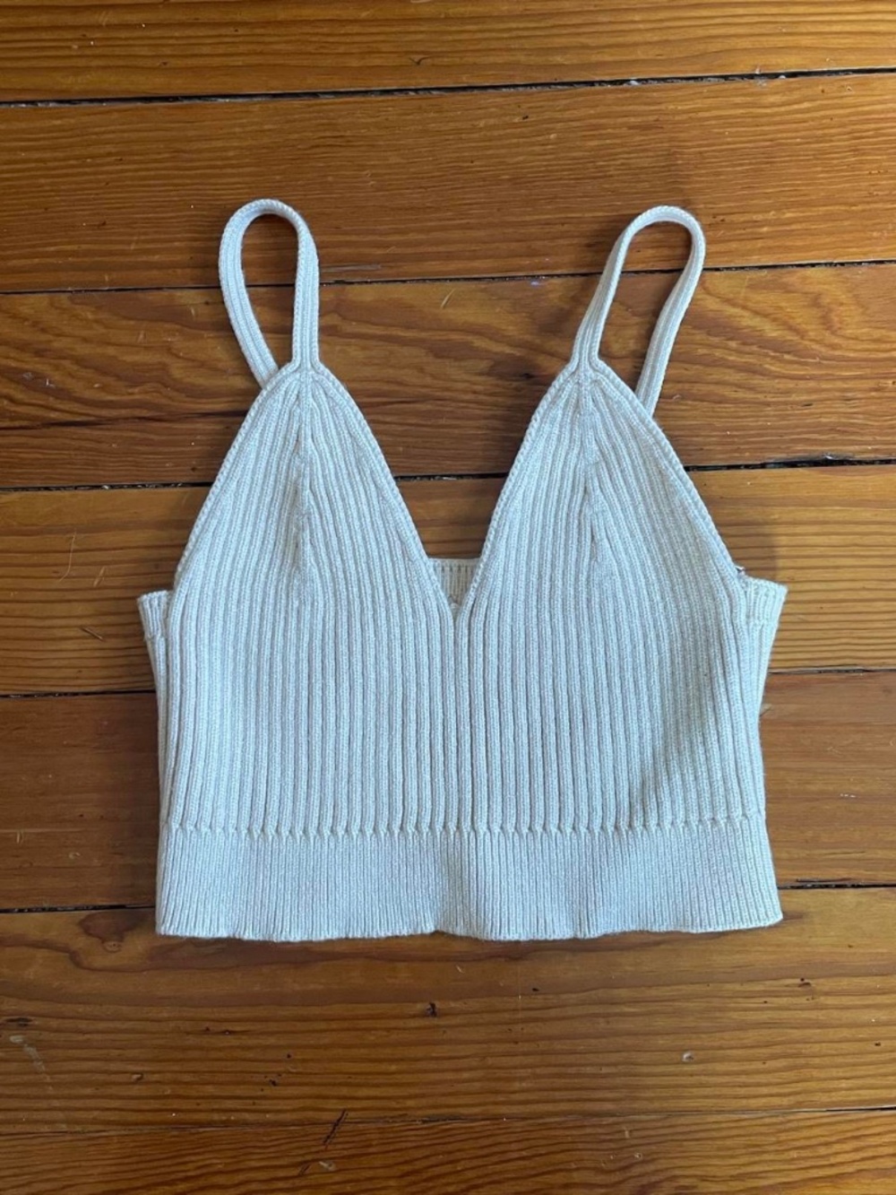 Cream boho crop top